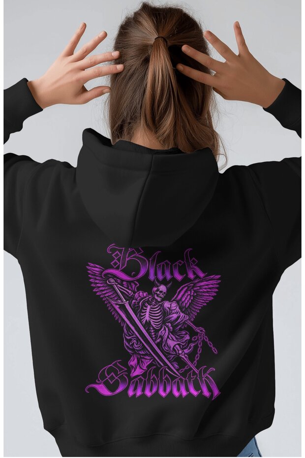Black Sabbath Rock Metal Music Band Pre-Printed Unisex Oversize Premium Hoodie