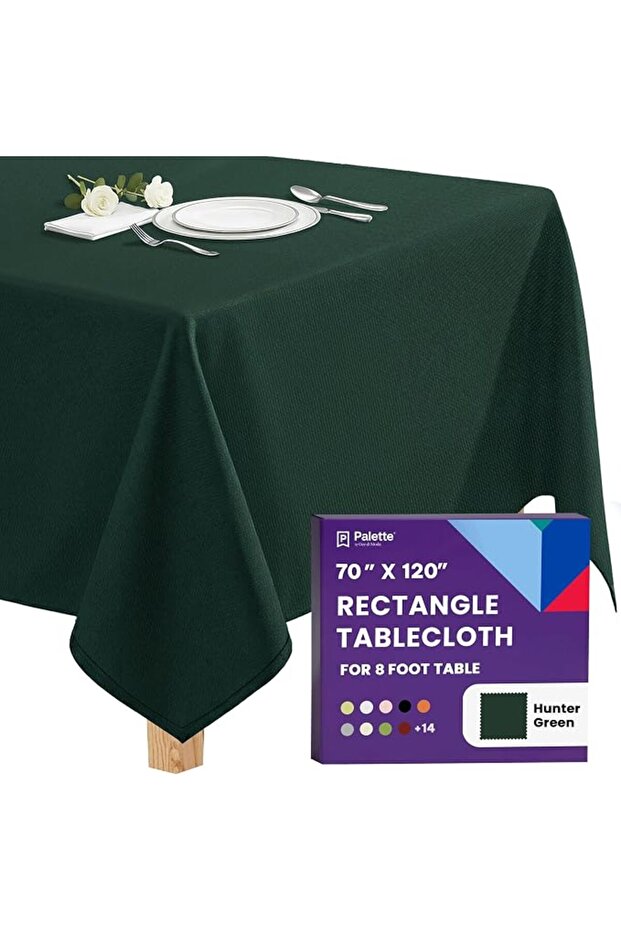Rectangle Tablecloth - 70 x 120 Inch | Beige Rectangular Table Cloth in Washable Polyest