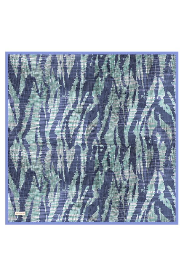 Blue 90X90 Silk Twill Scarf