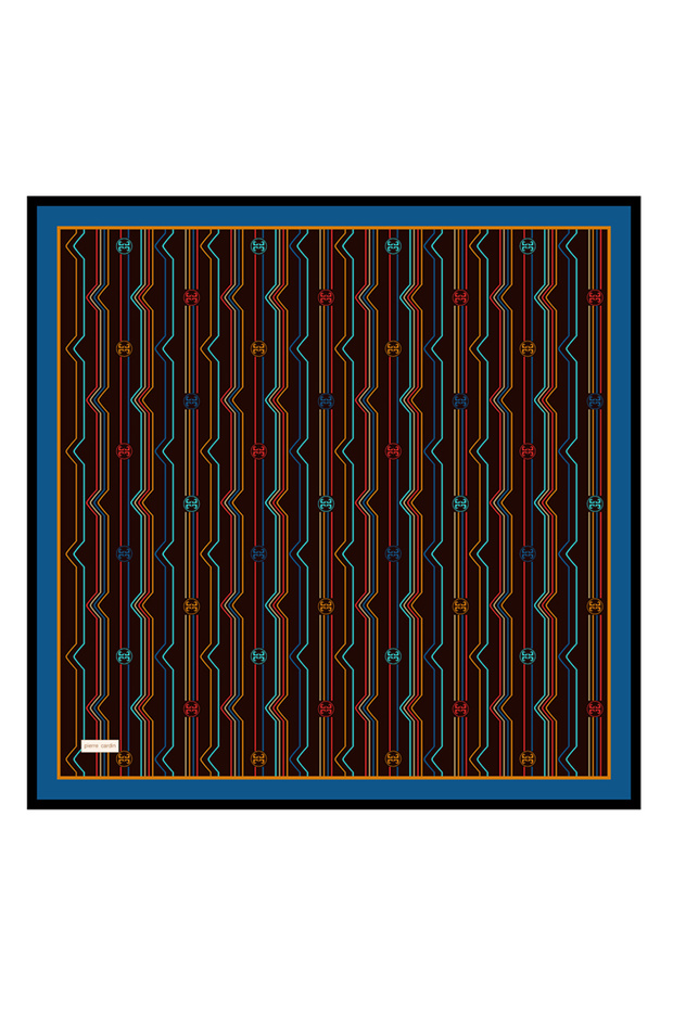Brown 90X90 Silk Twill Scarf