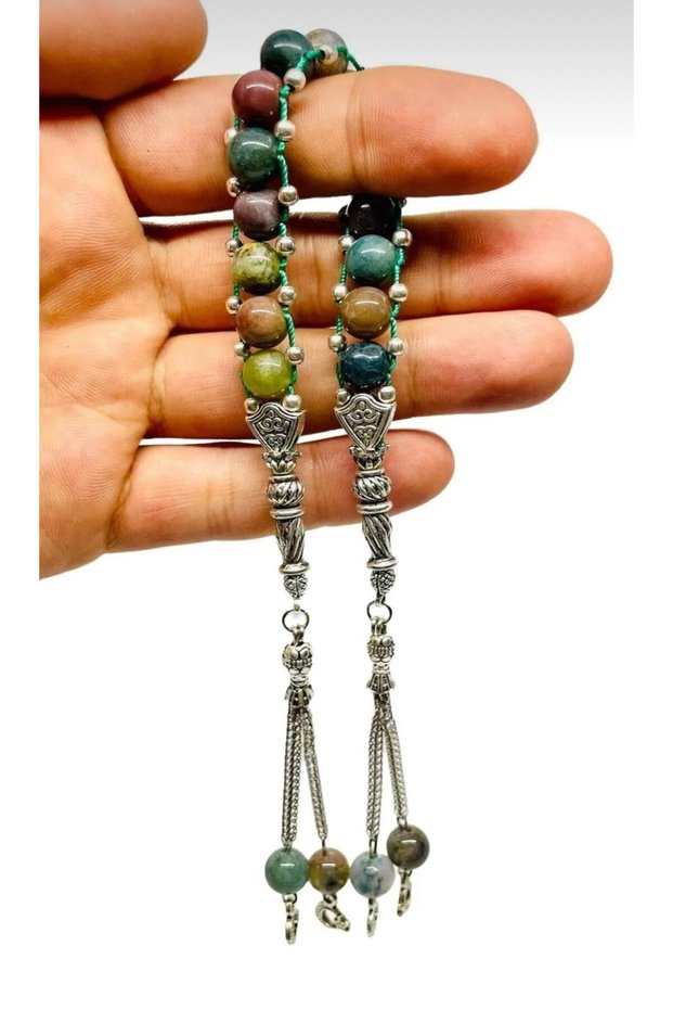 Indian Agate Natural Stone 8 mm Zaza Prayer Beads