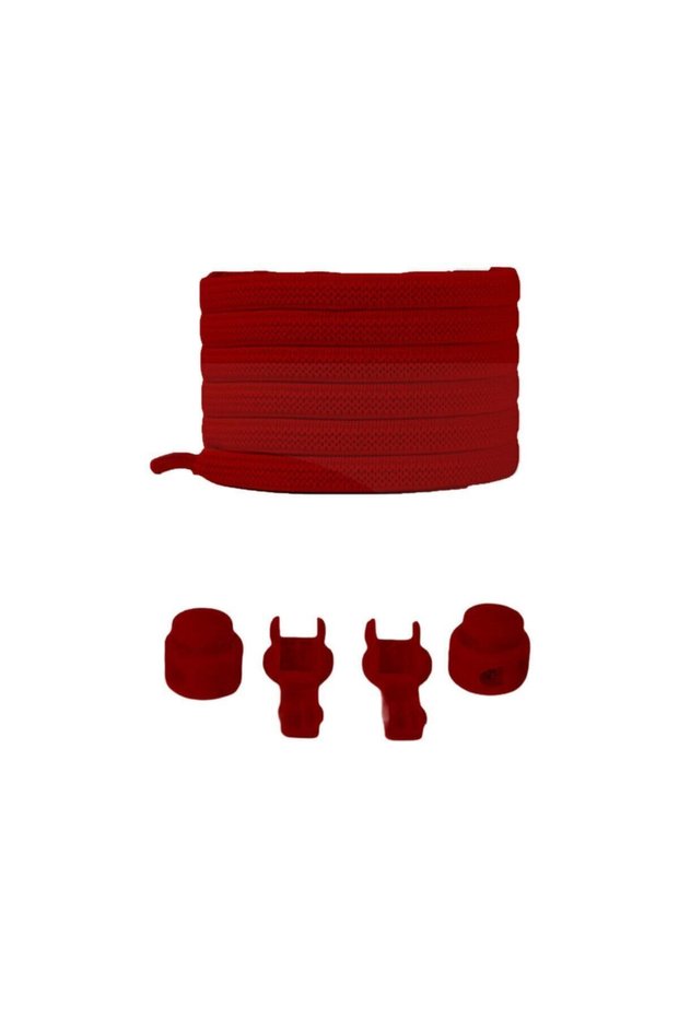 Red Flat Smart Interlocking Elastic Shoelace / Elastic Shoelace Red Flat