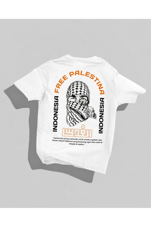 Palestinian Freedom Themed Printed Unisex T-Shirt – Black and White Oversized Tee Shirt