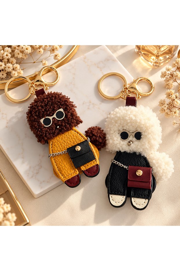 Poodle (Poodle) or Teddy Dog Concept Keychain and Bag Ornament