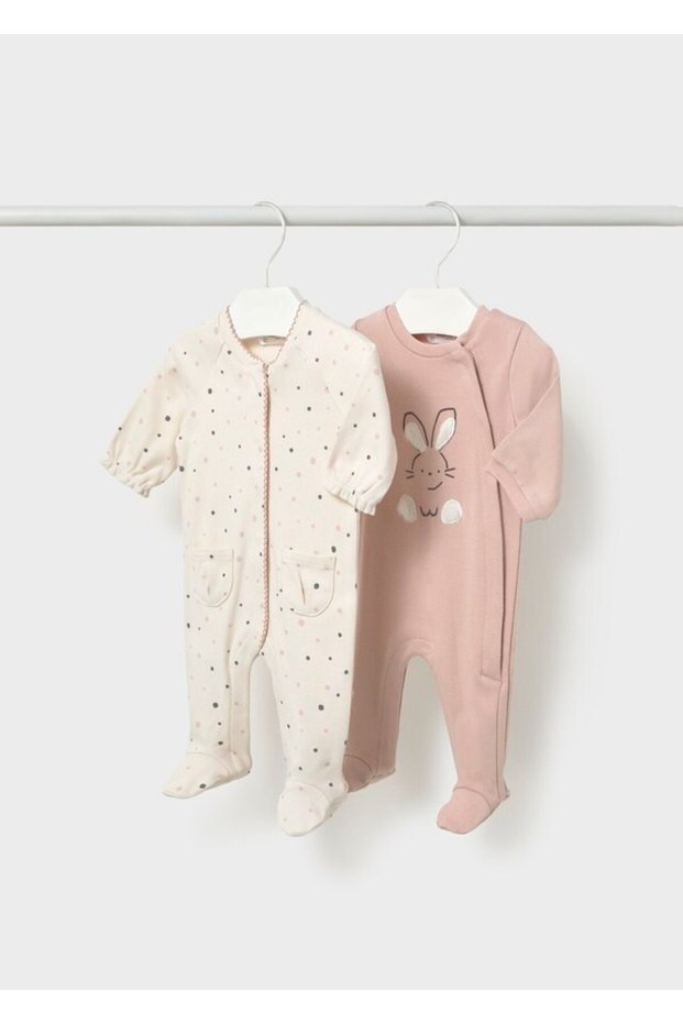 Baby Girl Pajamas Pink 2-Pack