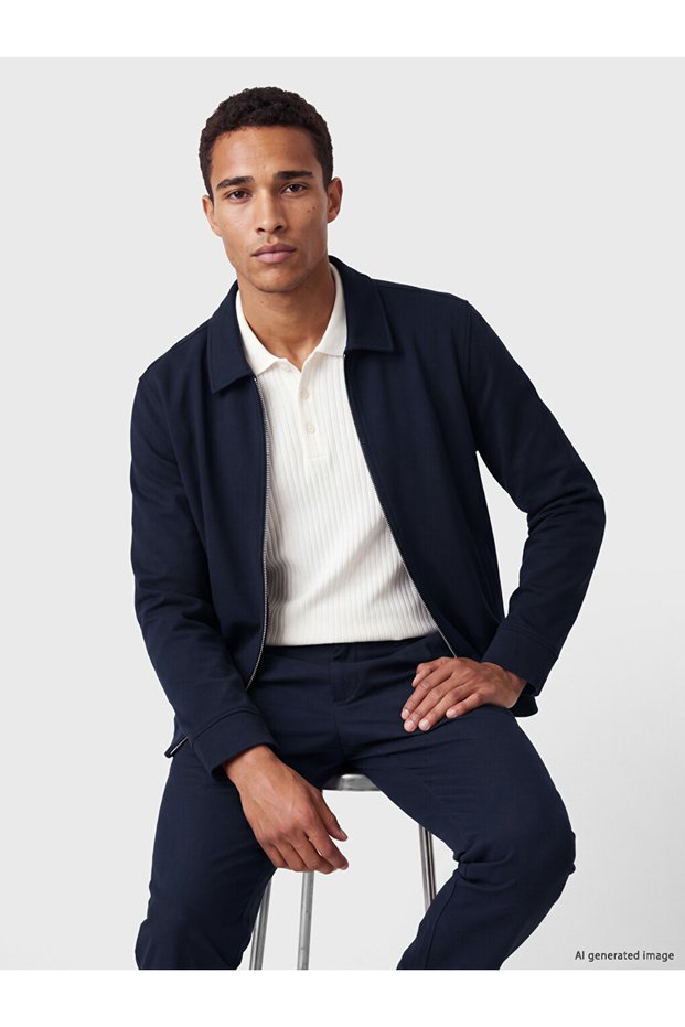 Timeless Clothing & Timeless Choices Devrik Roba Collar Men's Zippered Sweatshirt