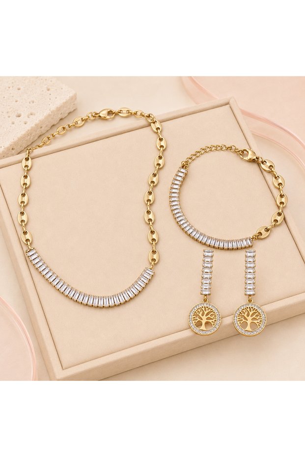 Crystal Chain Elegance Jewelry Set