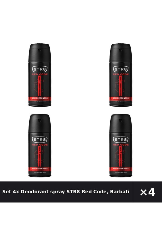 Set 4x Deodorant spray Red Code , Barbati , 150 ml