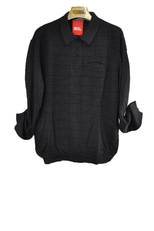 Super Battal Polo Neck Knitwear Sweater
