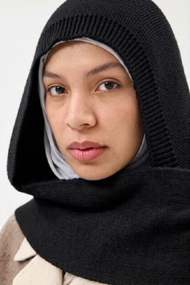 Women's Soft Textured Knitwear Scarf Beanie | Balaklava Scarf Beanie
