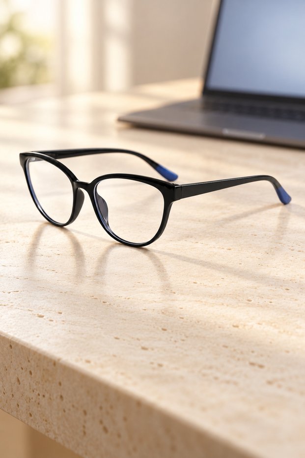 Sovo Eye Optical Compatible Ultra Light Black Frame Women's Blue Light Protection Glasses