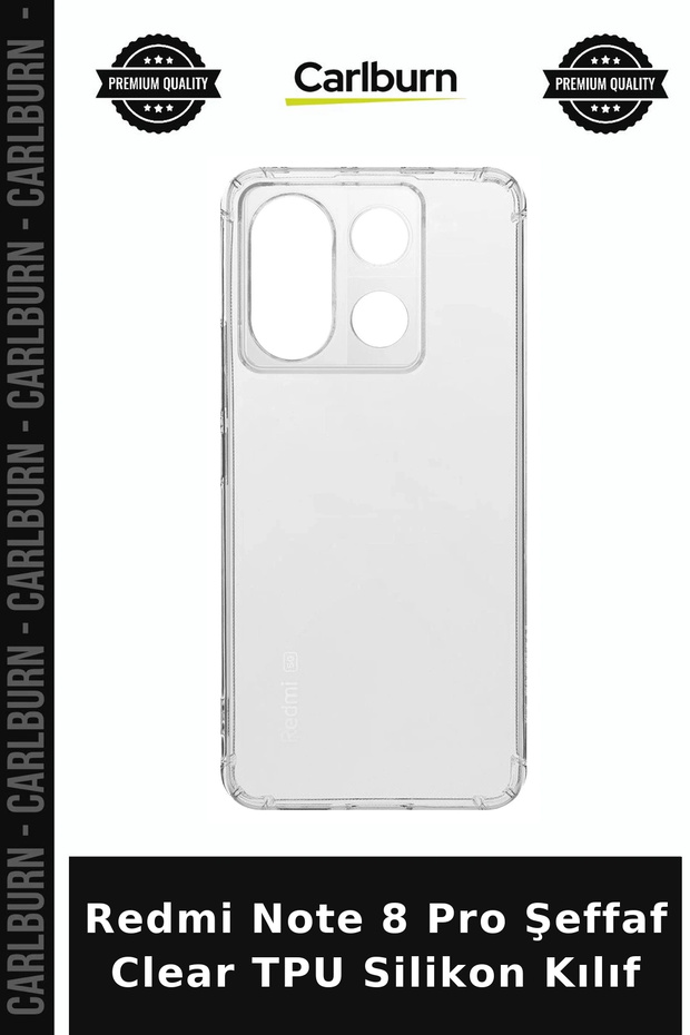 حافظة خلفية من السيليكون الشفاف من مادة TPU لهاتف Redmi Note 8 Pro، ملحق للجهاز