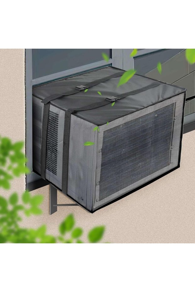 Window Air Conditioner Mesh Cover,21 x 15.8 x 15 Inch,Ventilated PVC Mesh and 420D Fabric,Bugs and Debris Resistant