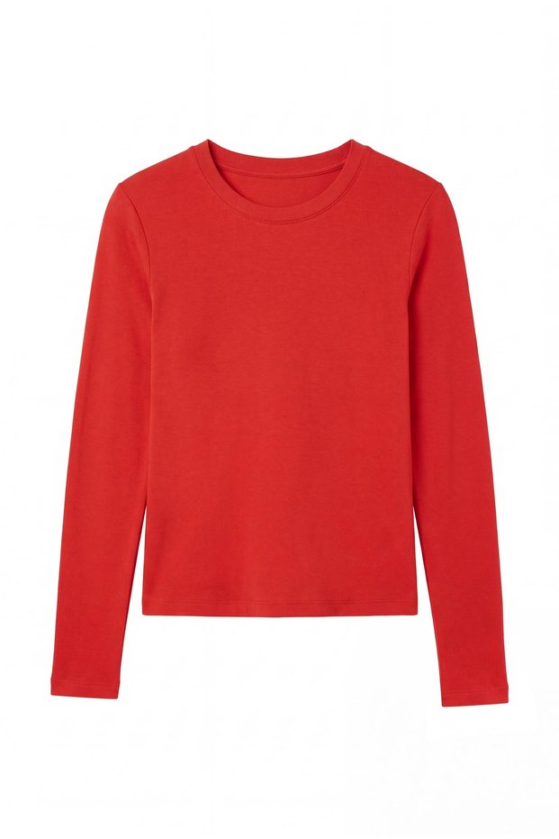 Long Sleeve Fingerless Basic Badi with Crew Neck