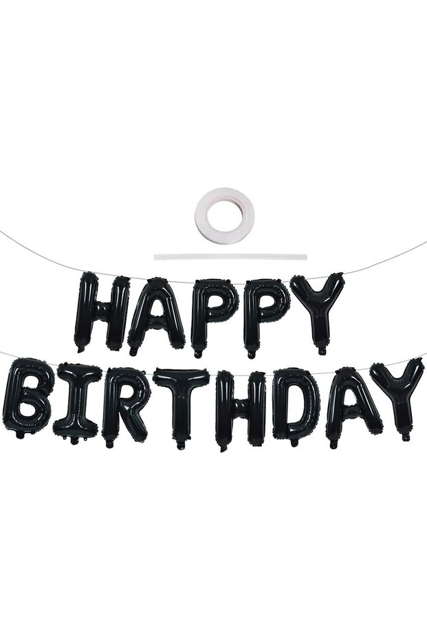 Happy Birthday Balloon Banner,16 Inch 3D Aluminum Foil Inflatable Letter Kit,Party Decoration Set for Kids and Grown-up