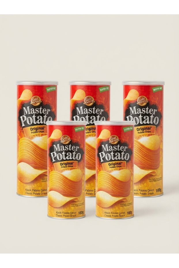 Plain Potato Chips 5 Pack 5 X 160 g (Total 800 g) Classic Crispy Chips