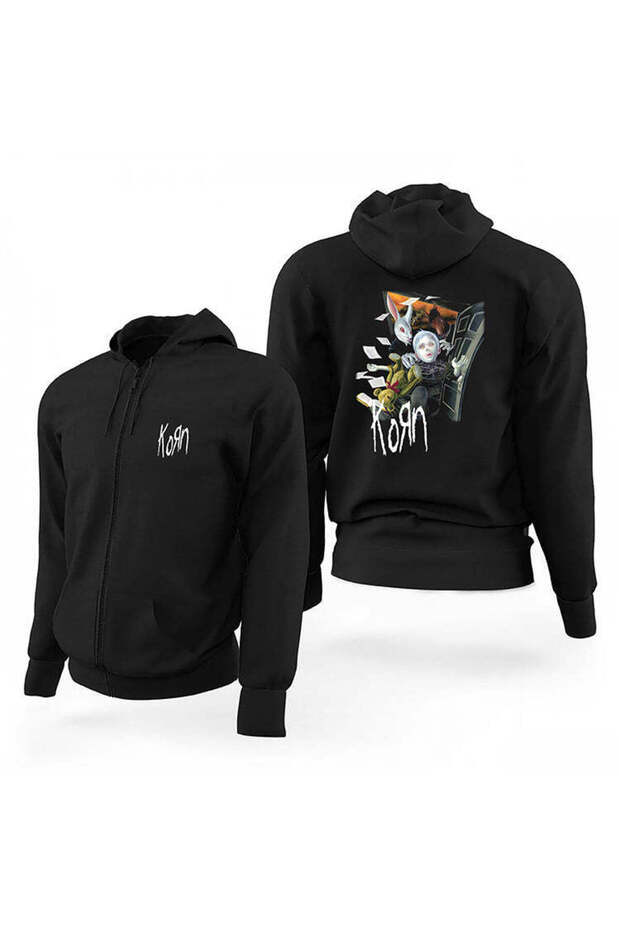 Korn See You on the Other Side 2 Black Zipper Limited Edition Hooded Sweatshirt