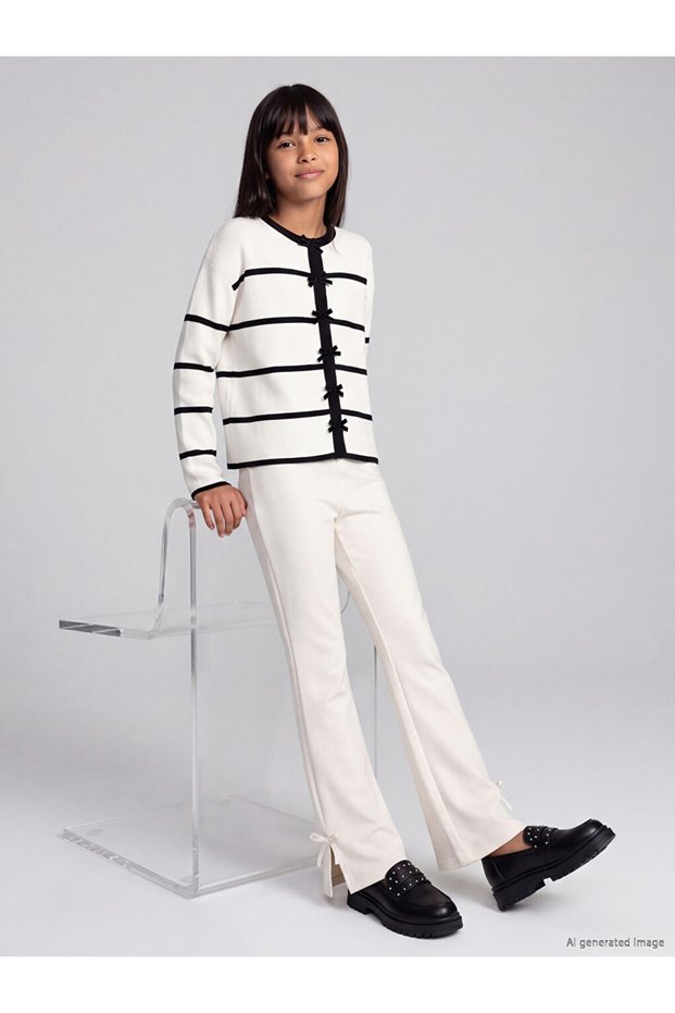 Timeless Clothing & Timeless Choices Bow Detail Girls' Leggings Flared