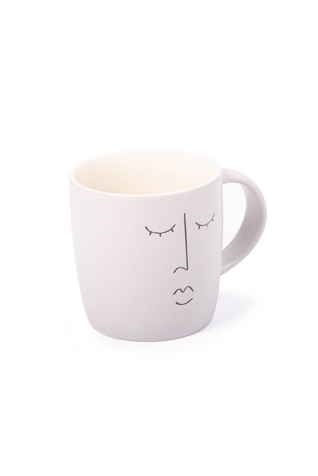 Porcelain Cup with Pencil Drawing