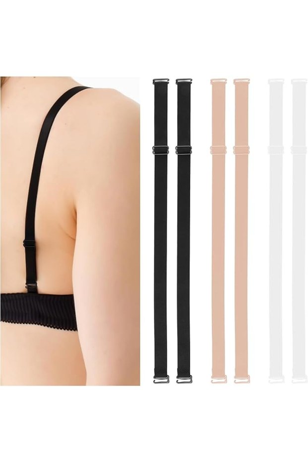 Bra Strap, 3 Pairs Replacement Elastic Adjustable Elastic Underwear Shoulder Strap, Bra Strap