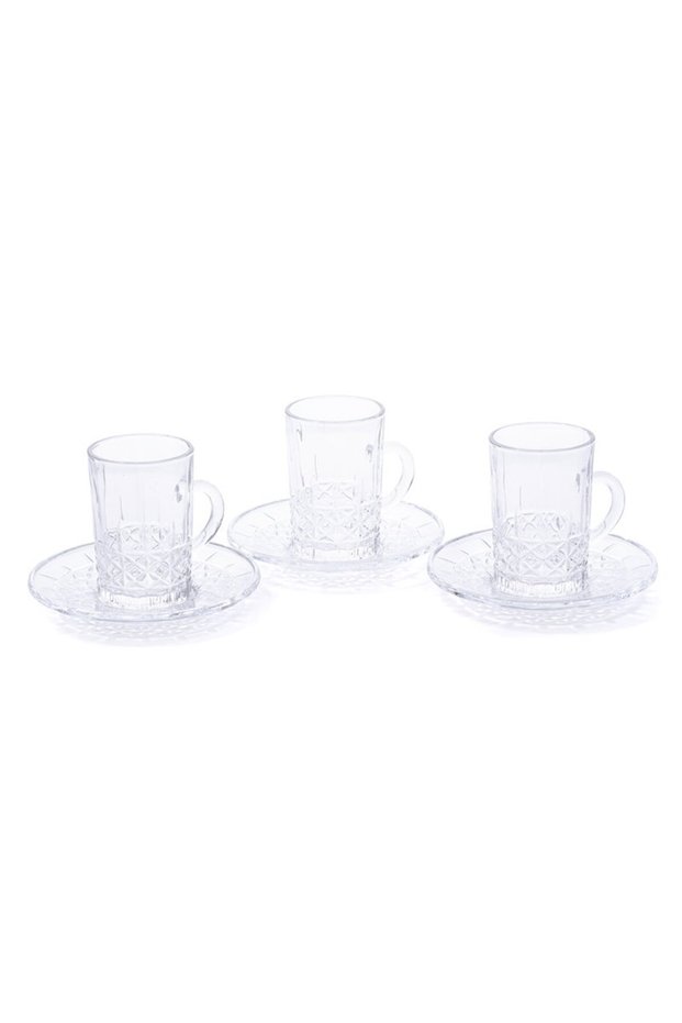 12Pcs Glass Tea Cup Set