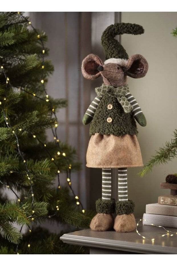 New Year's Mouse Lorenzo Y60Cm Dark Green/Khaki
