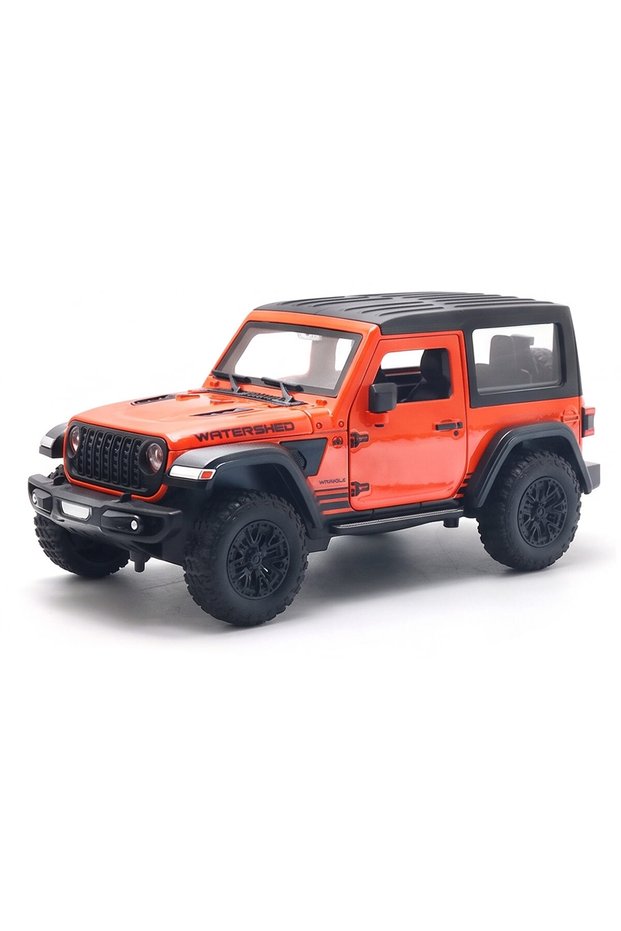 1:24 Metal Off-Road Jeep Orange with Sound and Light 20cm. | 3+ Years Old | 1 Piece | Fine Motor Skill