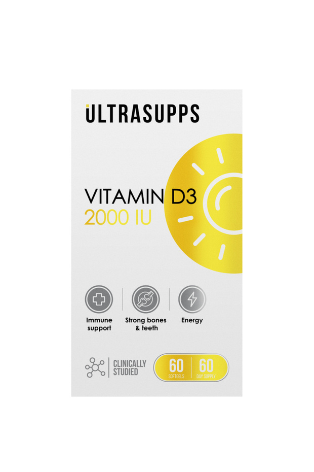 Vitamin D3 2000 IU, 60 Softgels