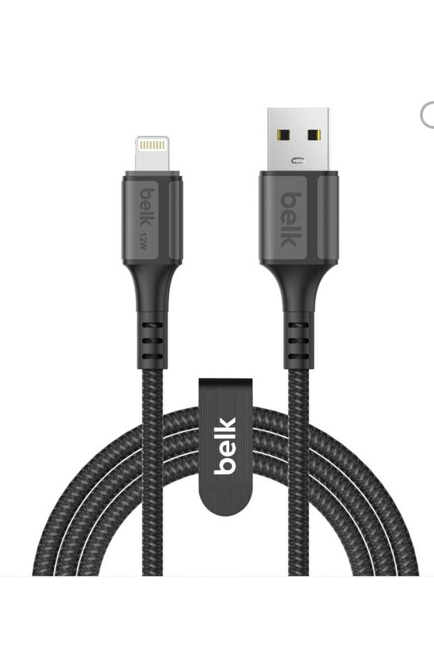 كيبل شحن ونقل بيانات Lightning إلى USB-A بقدرة 12 واط وطول 1.2 متر،