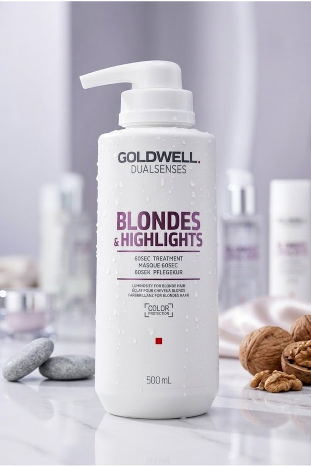 Dualsenses Blondes Highlights 60 Second Anti-Orange Hair Mask for Blonde Hair Salon Size 500 ml _ Tenroses