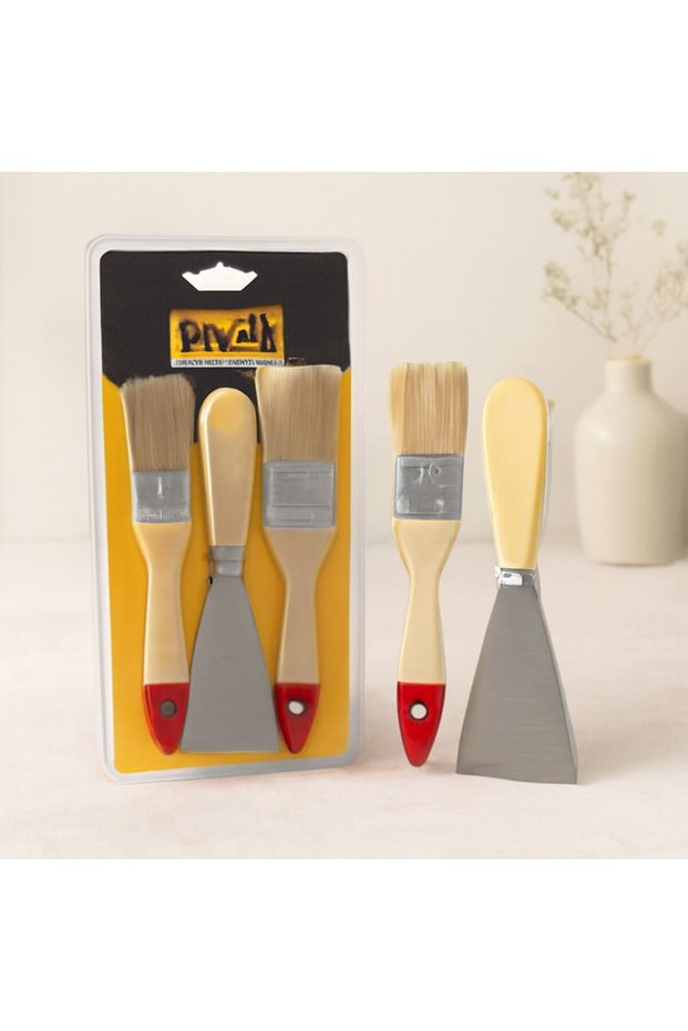 Painter's Set 3 Pieces (50 mm Spatula + 2 Cutting Brushes)