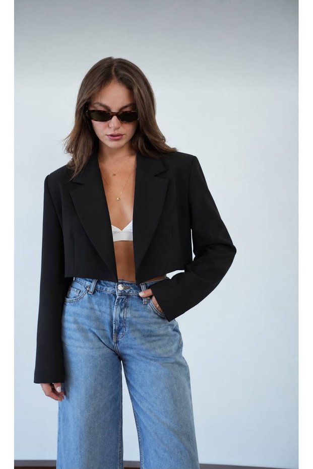 Women's Crop Blazer Jacket