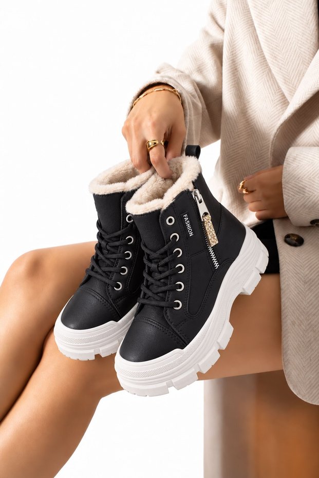 Wool Inside, Thermo, Non-Slip Sole, Zippered, Water Resistant, Women's and Children's Boots, Keep Warm
