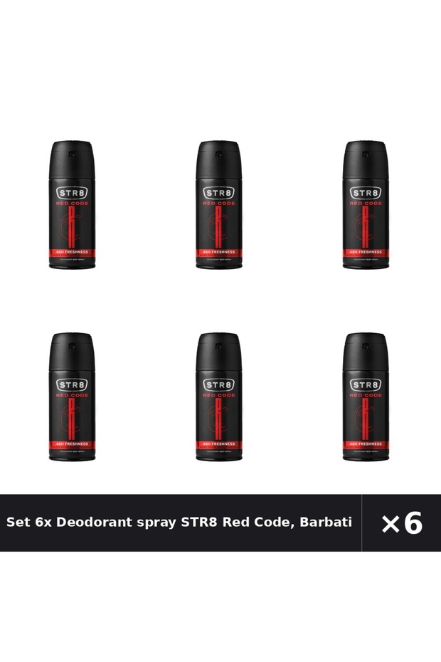 Set 6x Deodorant spray Red Code , Barbati , 150 ml
