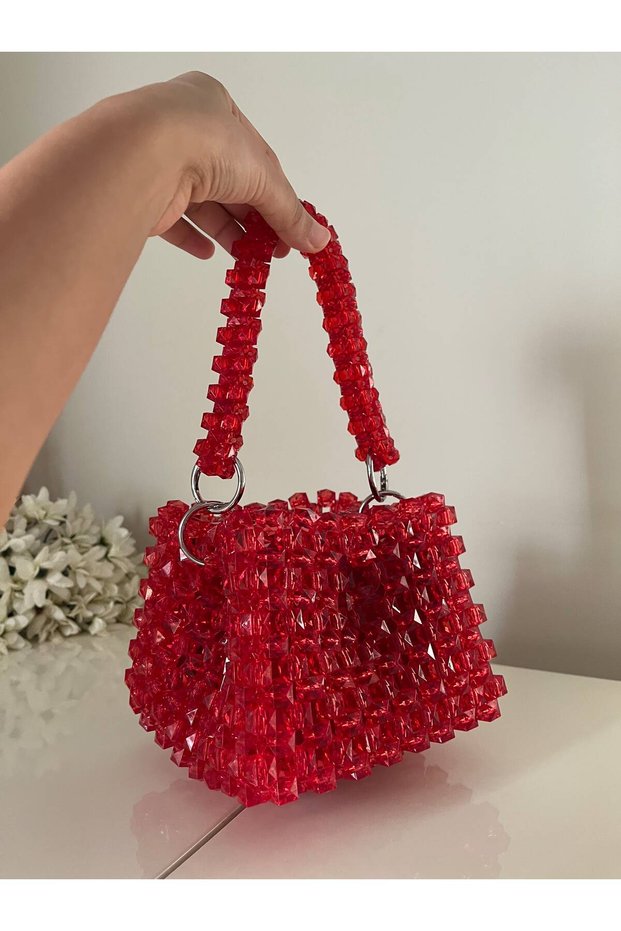 Women's Beaded Handbag - Stylish Design Evening Bag - Event Bag