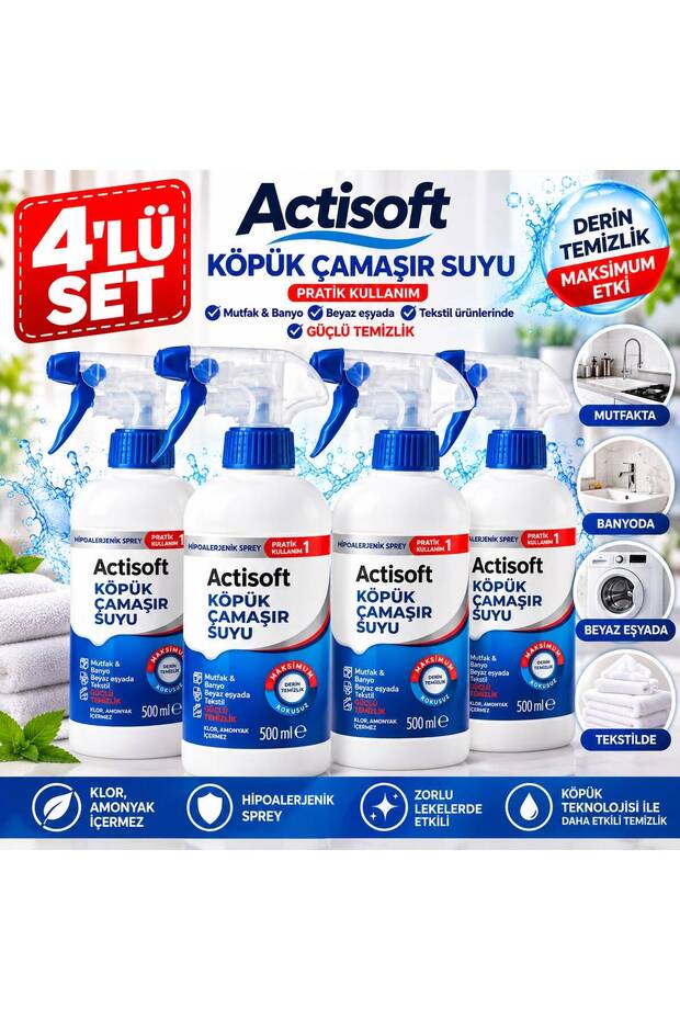 Köpük Çamaşır Suyu 4x500ml