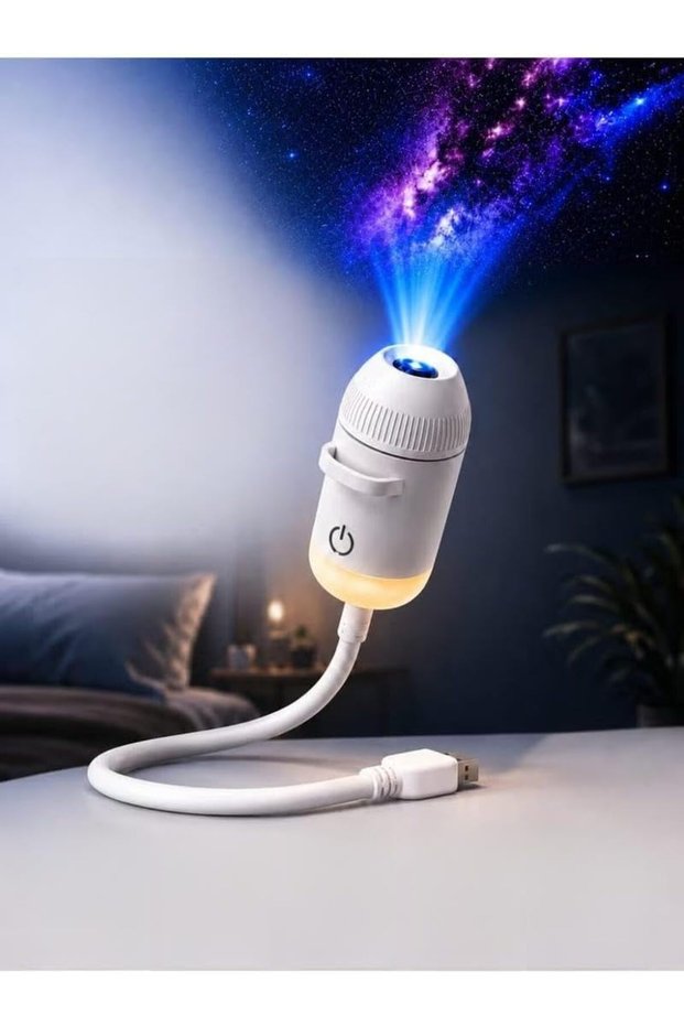 2-in-1 Galaxy Projector Night Light, Starry Sky Projector with 360° Remote Control, USB Powered Portable Star Projector for Bedroom, Multiple Projection Films, Warm Soft Light (12 Film Pattern)