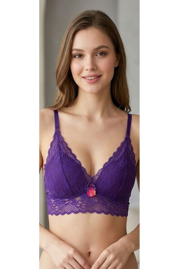 Liza Lace Hollow Cup Bralet Bra Without Underwire