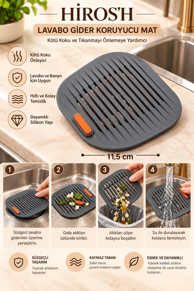 Silicone Sink Strainer Anti-Odor Drain Cover
