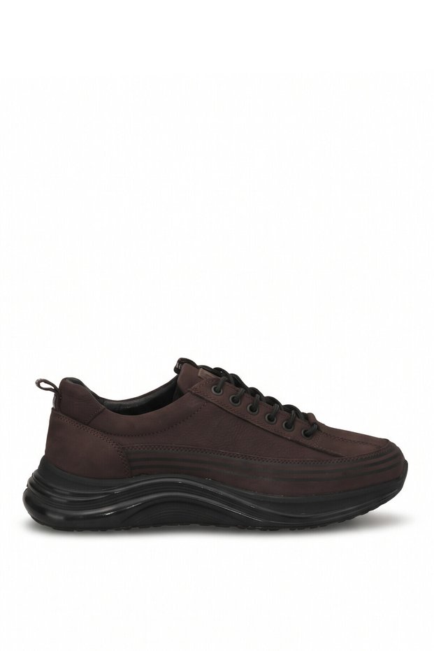 Elit 26Kbtnant01 Men's Genuine Leather Casual Shoes Brown