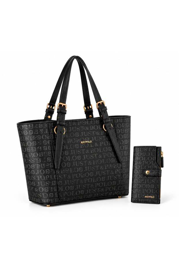 Women's Hand and Shoulder Bag with Wallet Combination Size: Length: 25 Width: 35 cm