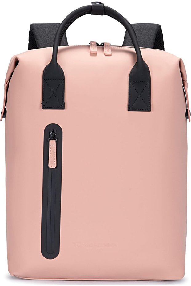Matt PU Laptop Backpack for 14-Inch Laptop, Water-Repellent PU Work & Travel Backpack with Microfiber Leather Accents, Front Zip Pocket, Top Handles & Organizer Pockets