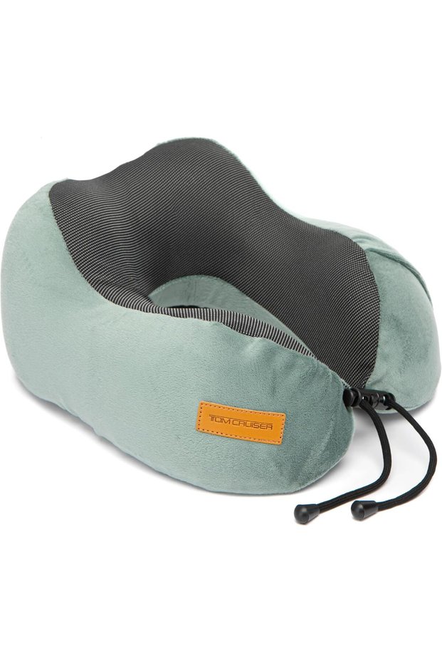 Memory Foam Travel Neck Pillow, Ergonomic U-Shaped Cervical Support Pillow with Breathable Dual-Fabric Cover, Adjustable Toggle & Removable Washable Cover, Ebony
