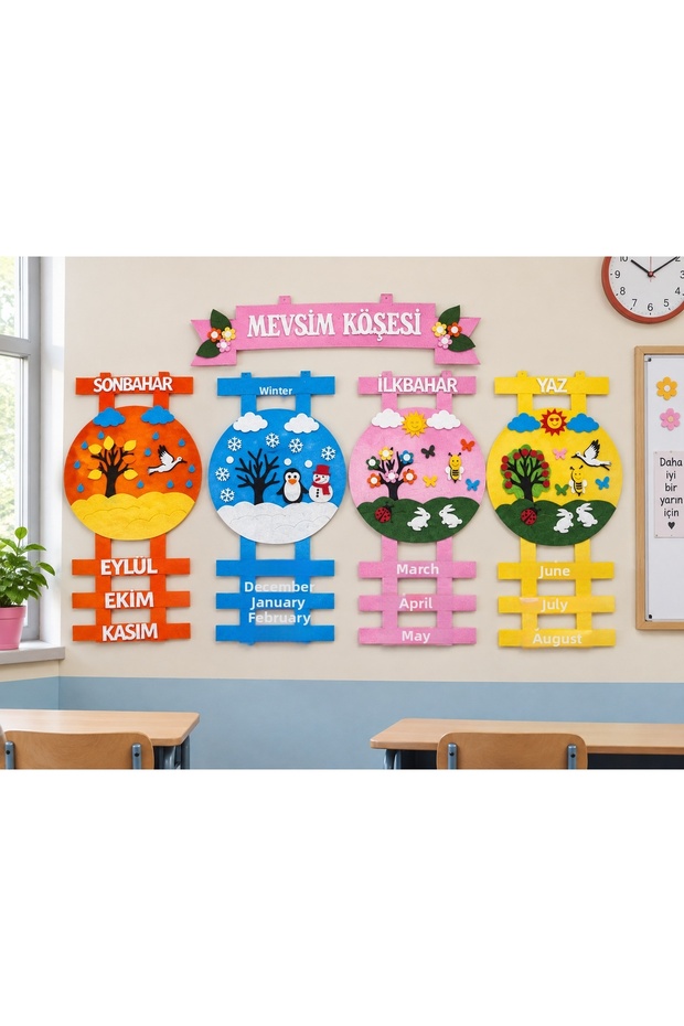 Ms05 Seasonal Strip Corner Board (Educational Material Made of Felt)