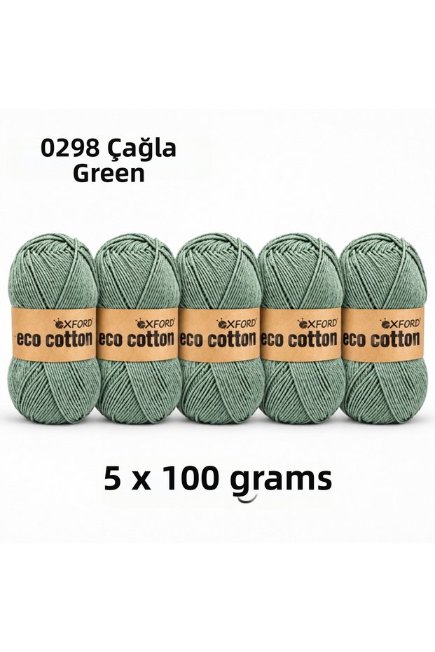 5-Pack Eco Cotton 100Gr-200M No:0298 Green