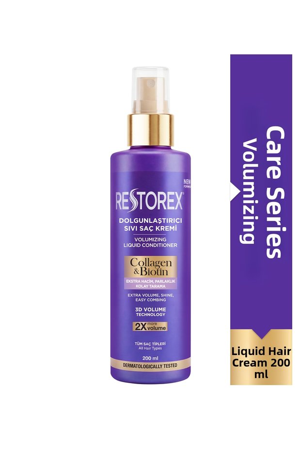 Collagen & biotin liquid hair conditioner 200 ml – volumizing & shine