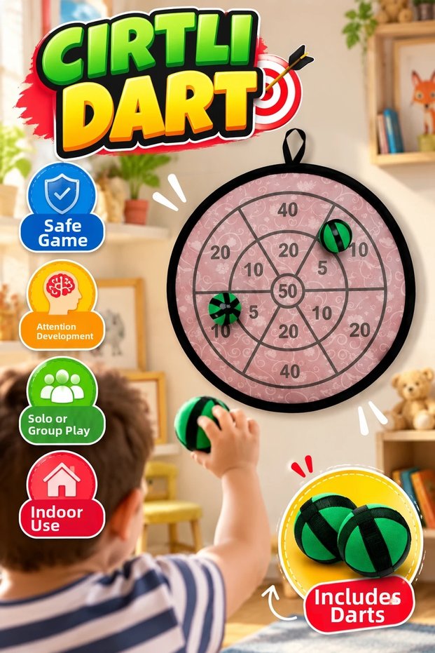 Velcro Dart Target Game for Kids – Safe Bulk Educational Play Set