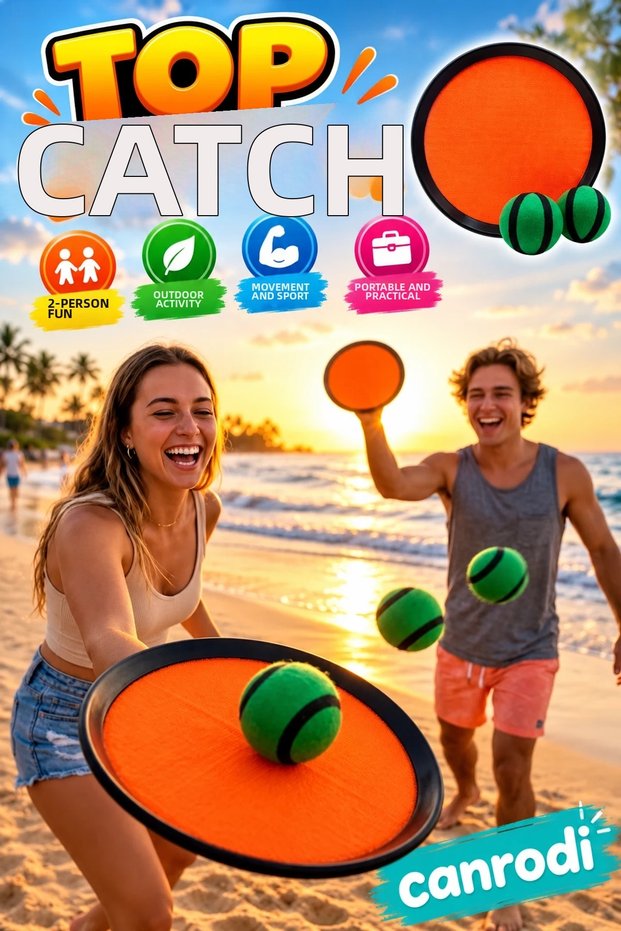 2-Person Velcro Ball Catching Game – Garden Park and Beach Play Set