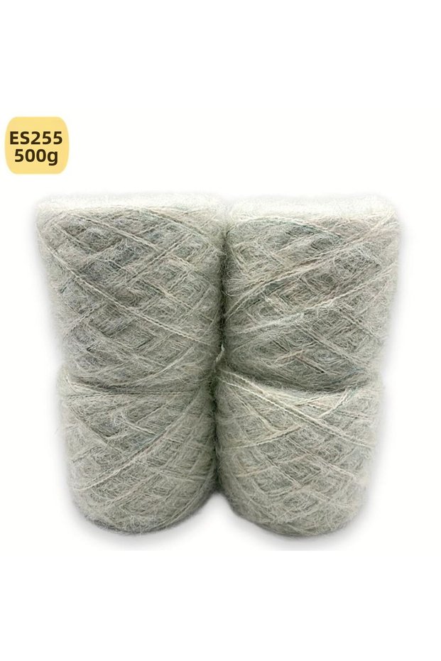 Hand-Woven Special Mix 500Gr Angora Water Green Es255