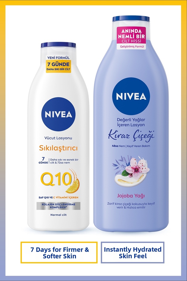 Q10 Firming Vitamin C Body Lotion 250 ml and Cherry Blossom Moisturizing Body Lotion 400 ml